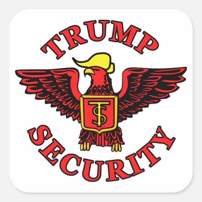 Trump Security Square Sticker (Front)