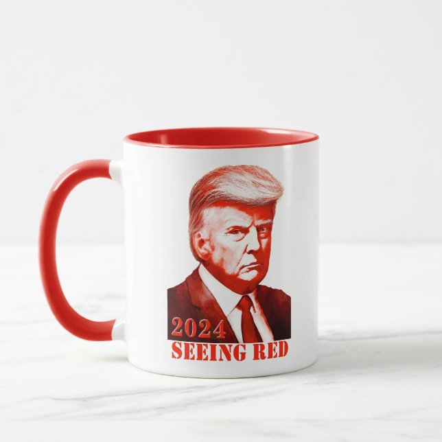 Trump Seeing Red Unofficial Mug Shot Trump 2024 (Left)