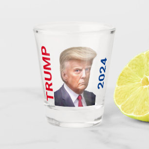 Trump Seeing Red Unofficial Mug Shot Trump 2024 Shot Glass