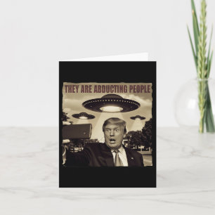 Trump Selfie Ufo Alien Abduction Card