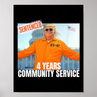 Trump Sentenced 4 Years Community Service Orange S