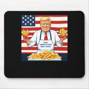 Trump Serving Mcdonalds Fries Mouse Mat