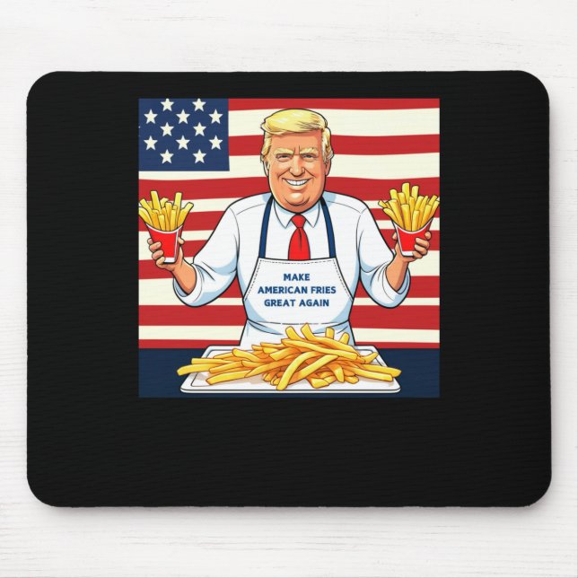 Trump Serving Mcdonalds Fries  Mouse Mat (Front)