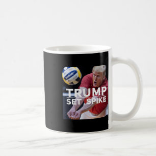 Trump Set Spike Funny Political Volleyball Player Coffee Mug