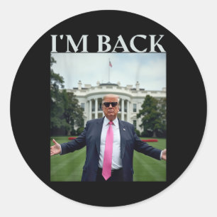 Trump Shirt 2025 For Men Women Kids  Classic Round Sticker