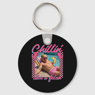 Trump Shirt Funny Chillin Like A Felon Trump 2024 Key Ring