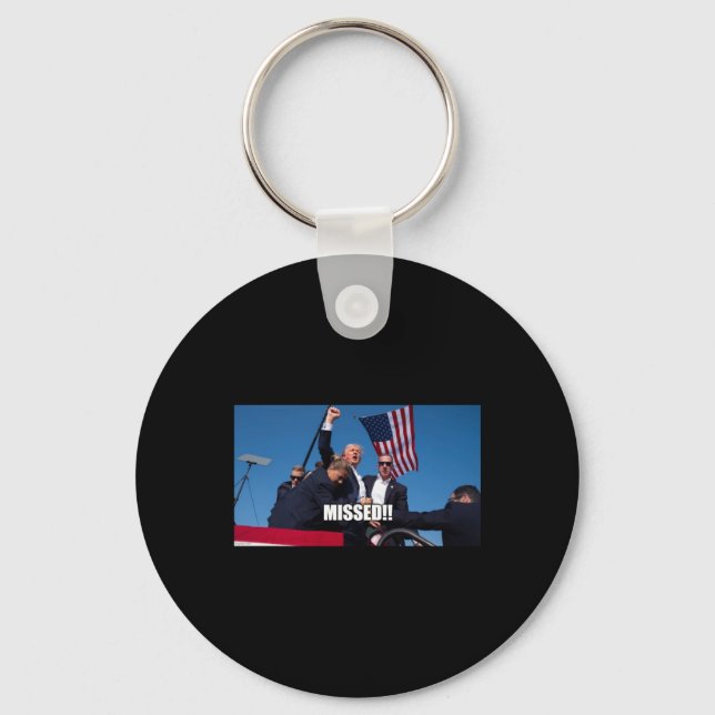 Trump Shot 2024  Key Ring (Front)