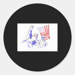 Trump Shot At 2024  Classic Round Sticker