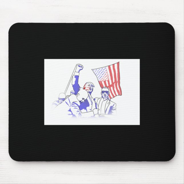 Trump Shot At 2024  Mouse Mat (Front)