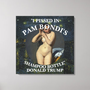 Trump Shrimp Fajita Jesus Republican Party Pee WH Canvas Print
