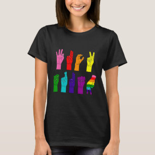 Trump Sign Language Subtle Anti Trump Lgbtq T-Shirt