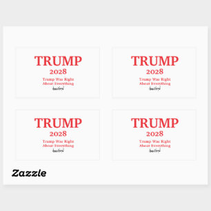 Trump Signature 2028 Personalised name Rectangular Sticker
