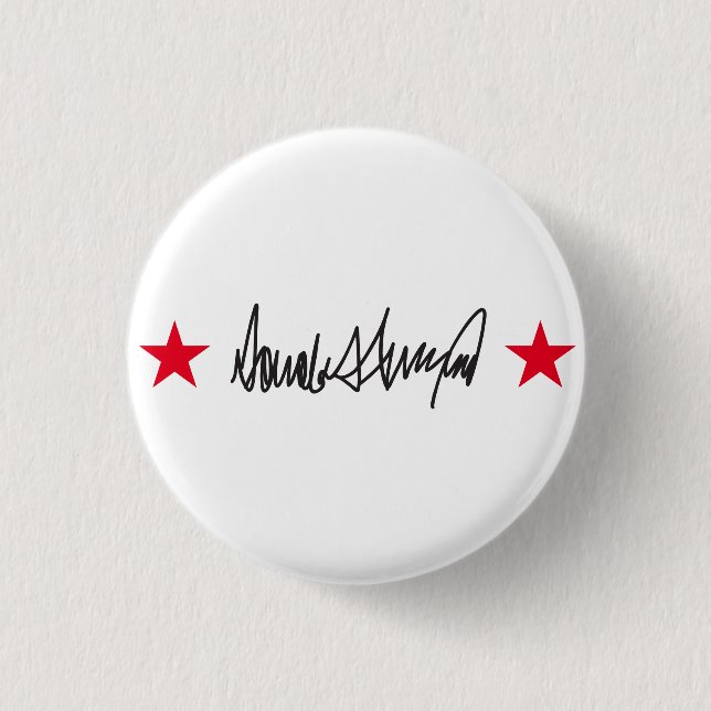 Trump Signature 3 Cm Round Badge (Front)
