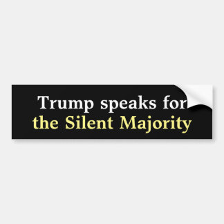 Trump Silent Majority Bumper Sticker. Bumper Sticker