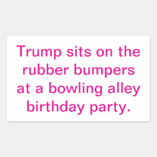 Trump sits on rubber bumpers Hankamer Artjunkhaus Rectangular Sticker