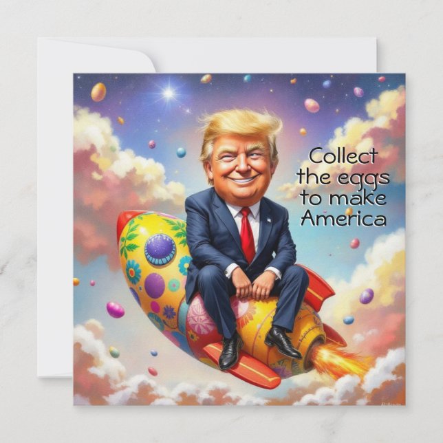 Trump sits on the missile holiday card (Front)