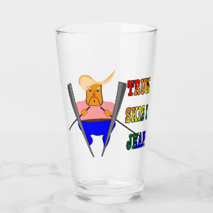Trump Skis In Jeans Glass
