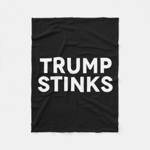 Trump Smells Bad Stinks Fleece Blanket