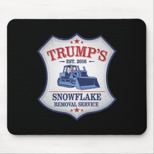 Trump Snow Plough Trump Ploughing Snowflake Remova Mouse Mat