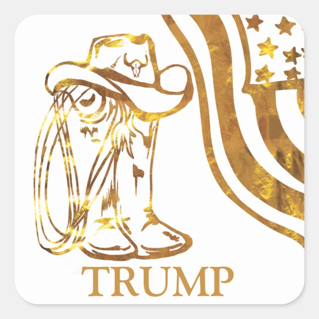 TRUMP  SQUARE STICKER (Front)