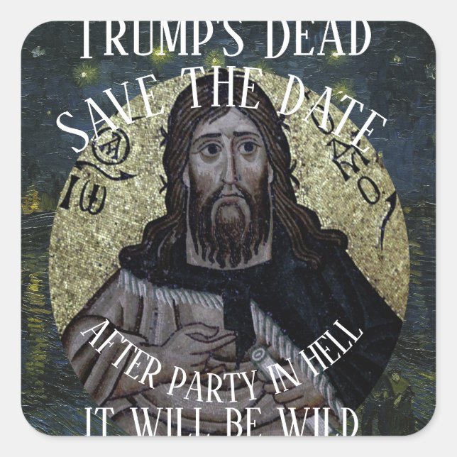 Trump Square Sticker (Front)