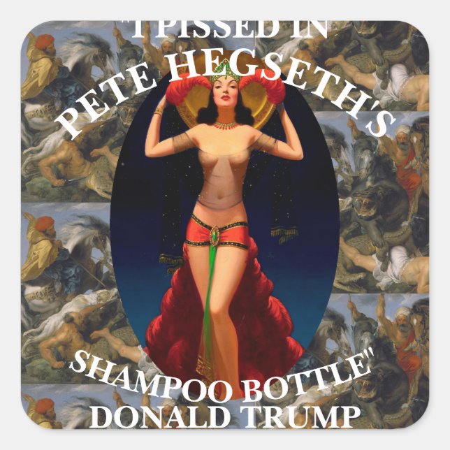 Trump Square Sticker (Front)