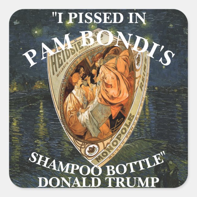 Trump Square Sticker (Front)