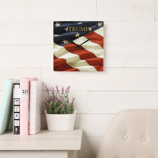 TRUMP SQUARE WALL CLOCK (Reading Room)