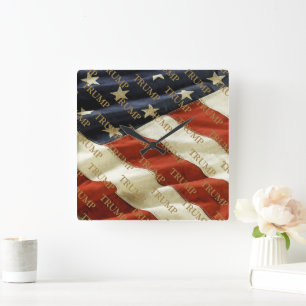 TRUMP SQUARE WALL CLOCK