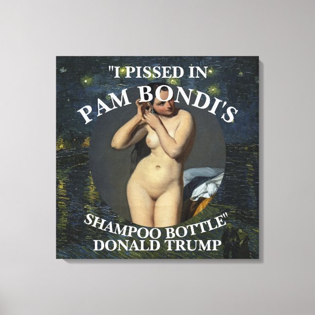 Trump Stephen Miller Urinates Drinks own Urine DC Canvas Print (Front)