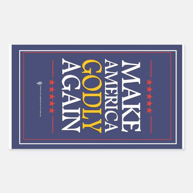 Trump - Sticker: Make America Godly Again Rectangular Sticker (Front)