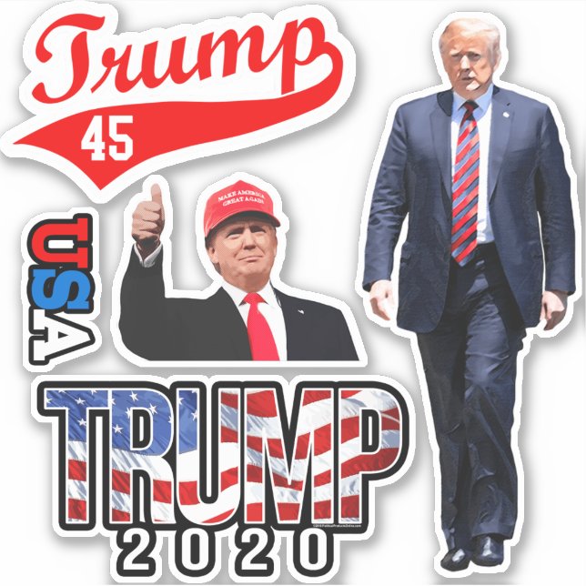 Trump Stickers Patriotic Decals Donald Trump 2020 (Front)