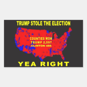 TRUMP STOLE THE ELECTION RECTANGULAR STICKER