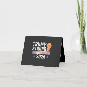 Trump Strong 2024 American Patriotic Election Gift Holiday Card