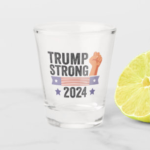 Trump Strong 2024 Patriotic American Flag Election Shot Glass