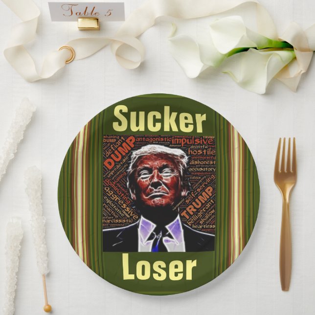 Trump Sucker/Loser Paper Plate (Wedding)