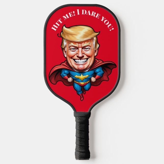 Trump Super Hero Personalise Pickleball Paddle (Front)