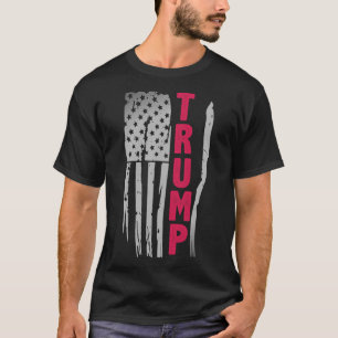 Trump Supporter Voter Gift Vintage American Flag N T-Shirt