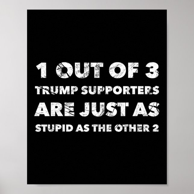 Trump Supporters Are Just Stupid  Poster (Front)