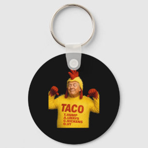 Trump Taco Trump Always Chickens Out Key Ring