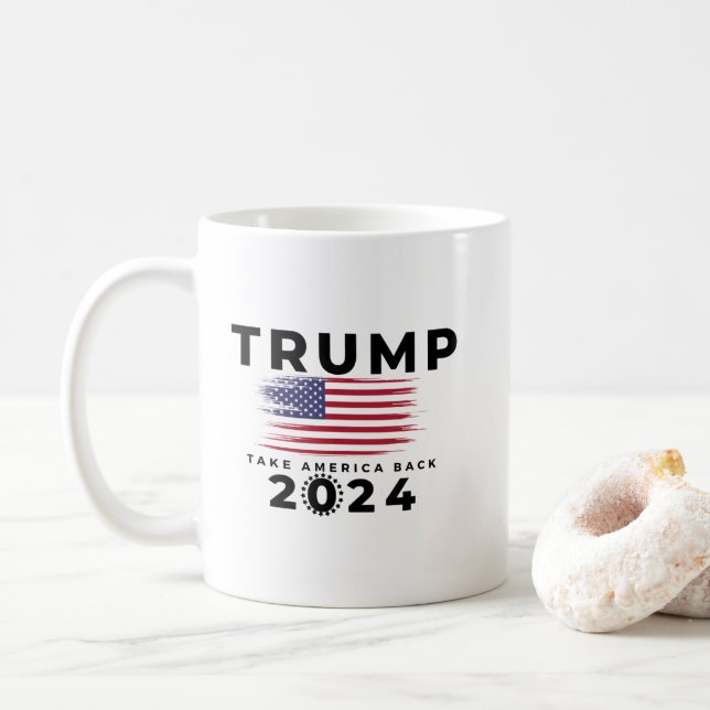 Trump Take America Back 2024 Coffee Mug (With Donut)