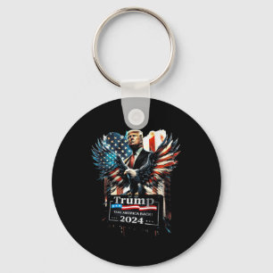 Trump Take America Back 2024 Eagle Us Flag (on Bac Key Ring