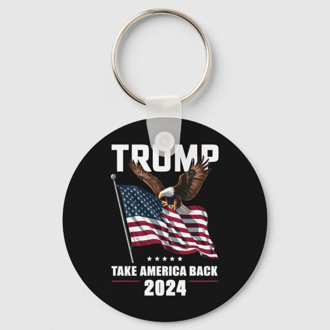 Trump Take America Back American Election 2024 Key Ring (Front)