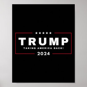Trump Taking America Back 4th Of July 2024 Us Maga Poster