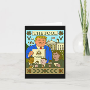 Trump Tarot Card The Fool Imposes Tariff On Pengui