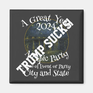 Trump Tea Garden Surprise Party Block 2024 Magnet