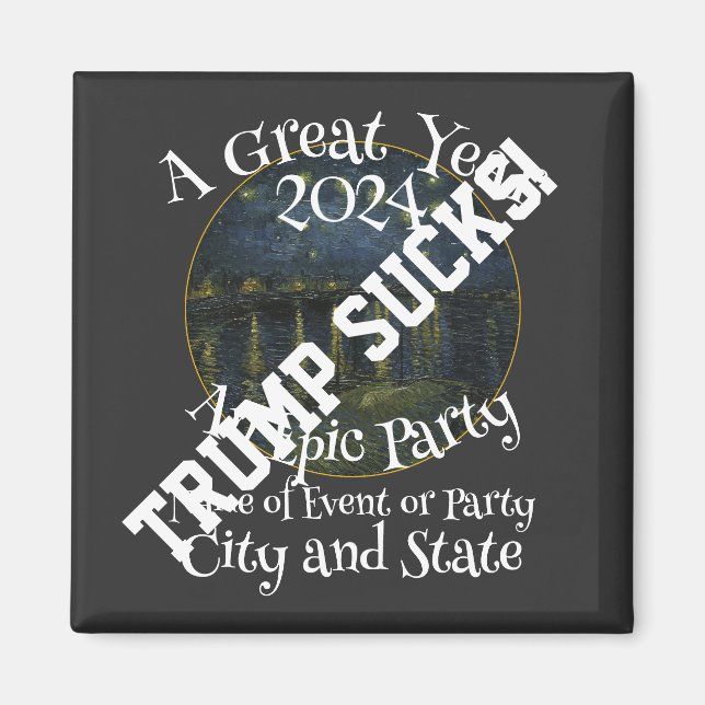 Trump Tea Garden Surprise Party Block 2024 Magnet (Front)