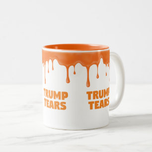 Trump tears anti trump lost Biden inauguration Two-Tone Coffee Mug