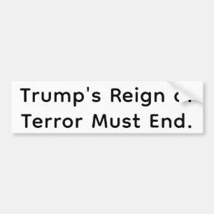 Trump Terror Reign Hankamer Artjunkhaus Comic Art Bumper Sticker
