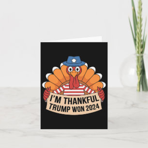 Trump Thanksgiving 2024 Shirt I'm Thankful Trump W Card